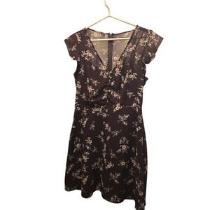 Dark purple floral dress